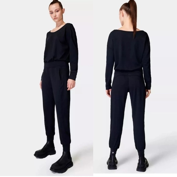 Sweaty Betty Black Garry Long Sleeve Jumpsuit - Picture 2 of 11